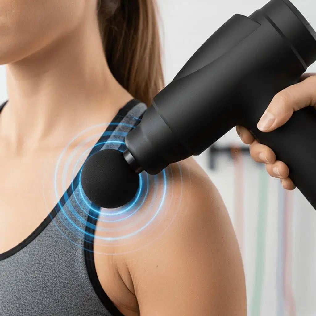 Upgraded Massage Gun Four Heads Six To Thirty Two Speeds