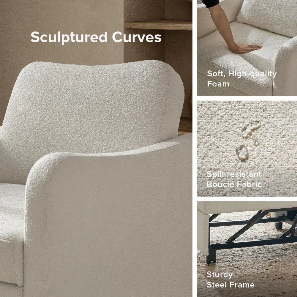 Sophie Multifunctional Convertible Sleeper Chair Sofa Bed With Adjustable Features