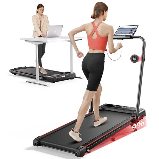 Toputure 4 in 1 Foldable Treadmill for Home Use Incline