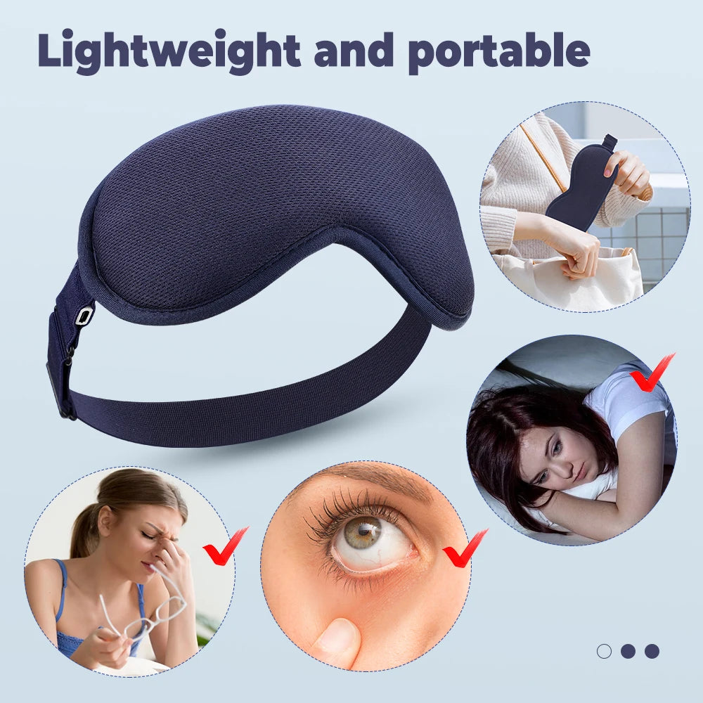 Electric Heated Eye Massager With 3 Levels Hot Compress For Eye Strain