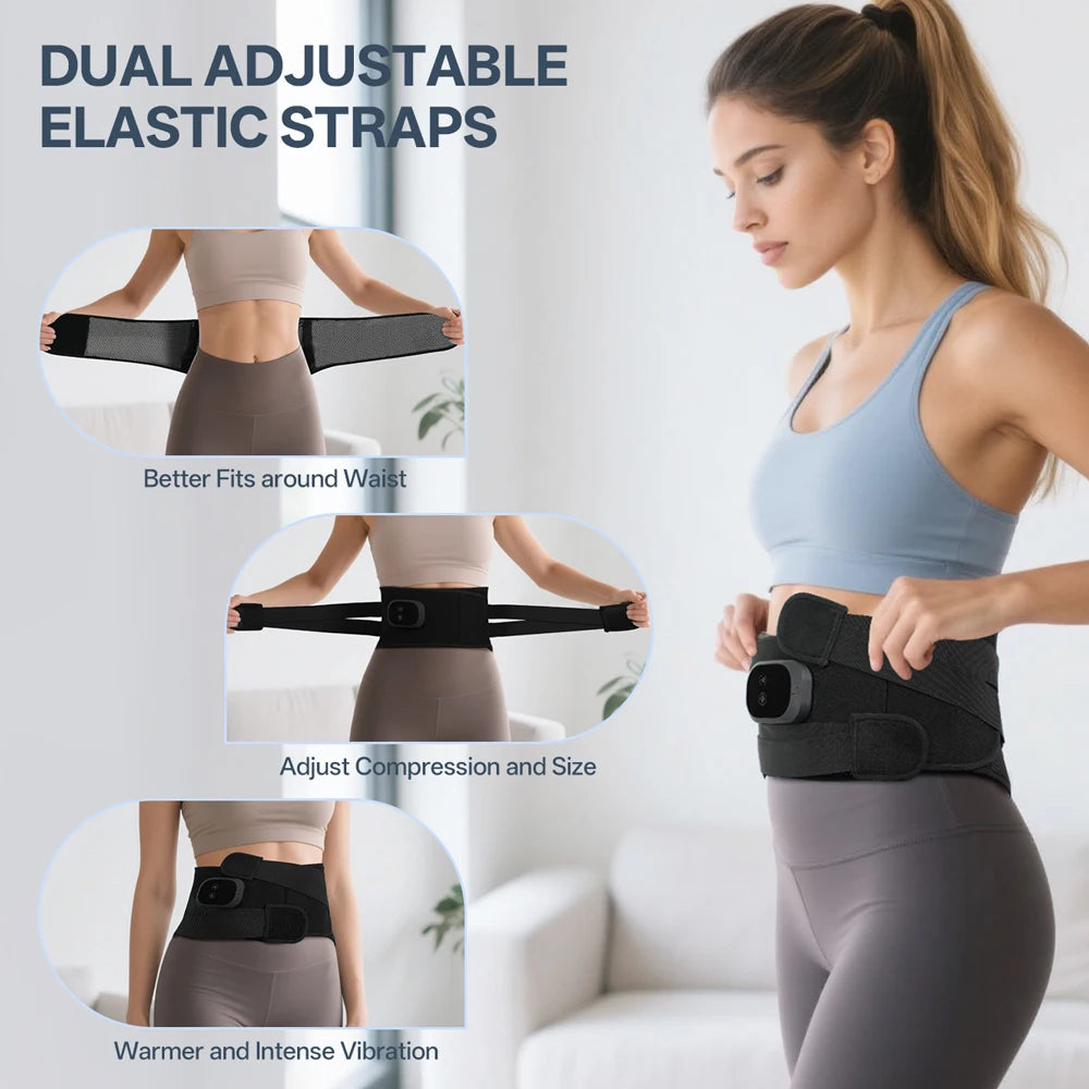 Cordless Heating Pad With Massager For Back Pain Relief Portable