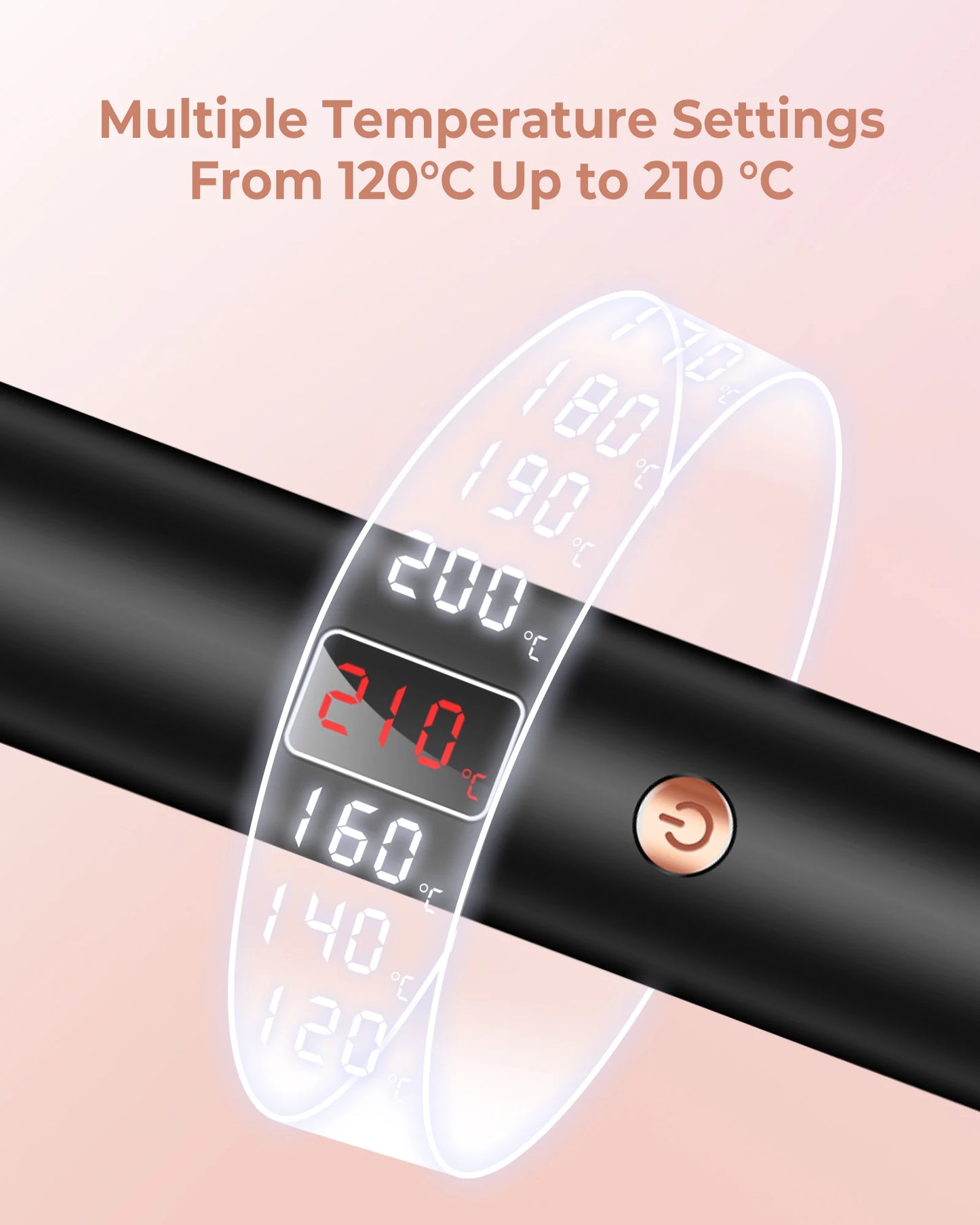 UKLISS Ionic Heated Round Brush With 10 Temperature Settings