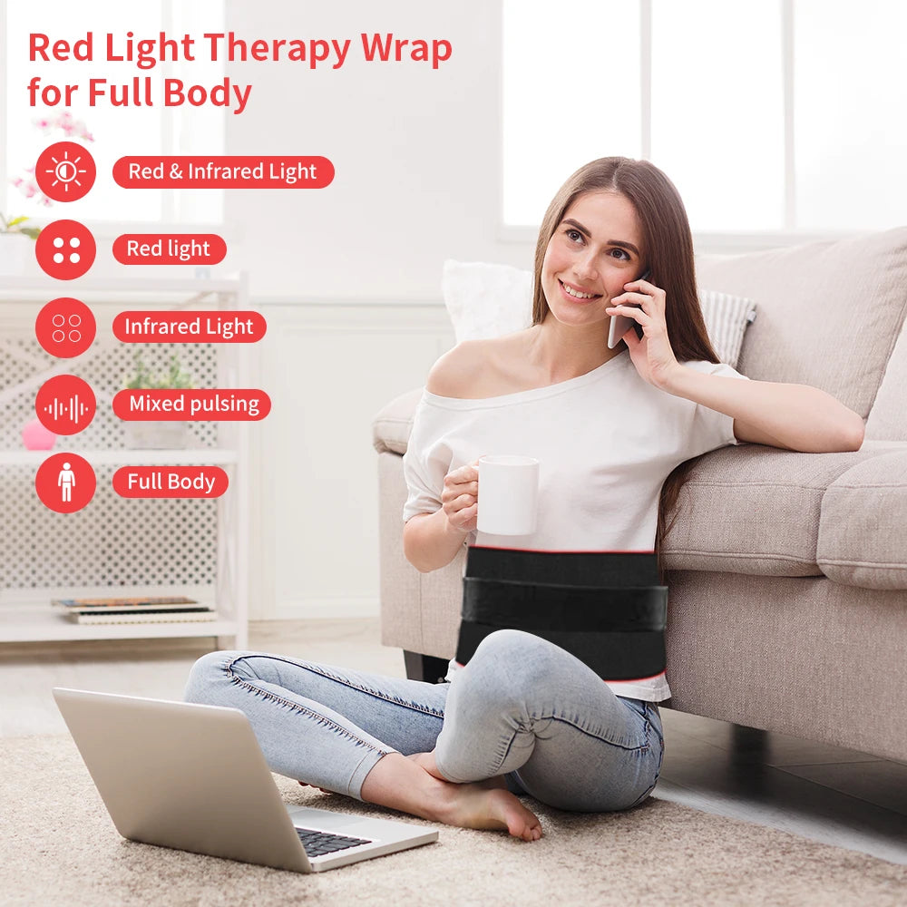 Red Light Therapy Pad 660nm 850nm For Waist Back Shoulders