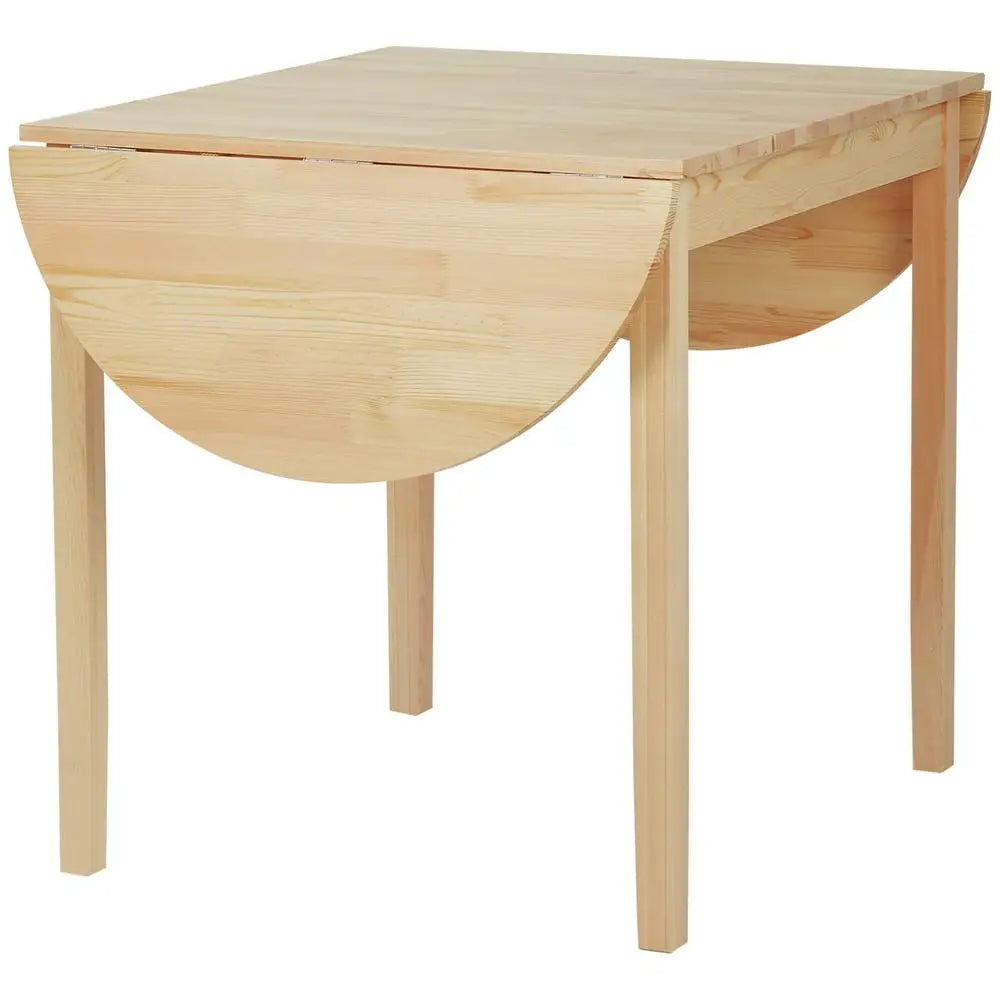 DUTRIEUX Solid Wood Folding Dining Table Drop Leaf Compact