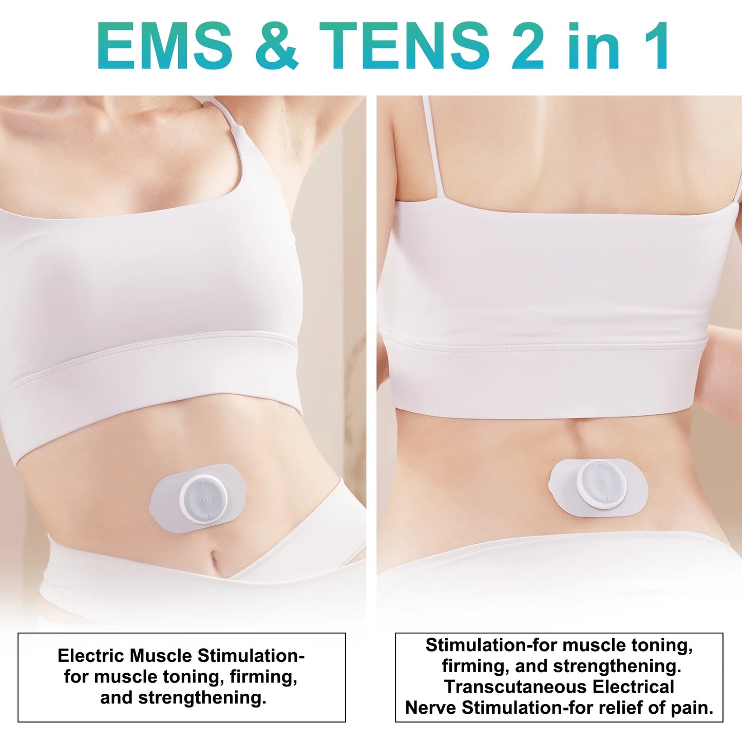 MASGREE Wireless TENS EMS Unit With Pads For Electric Stimulation