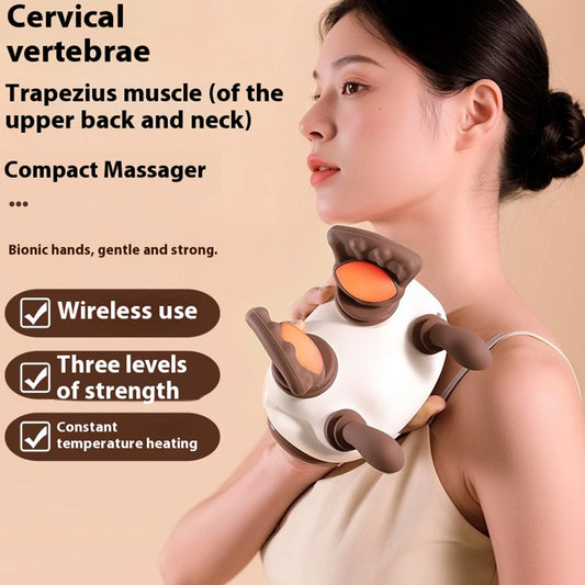 Shoulder Massager With Heat Shiatsu For Neck And Back Rechargeable