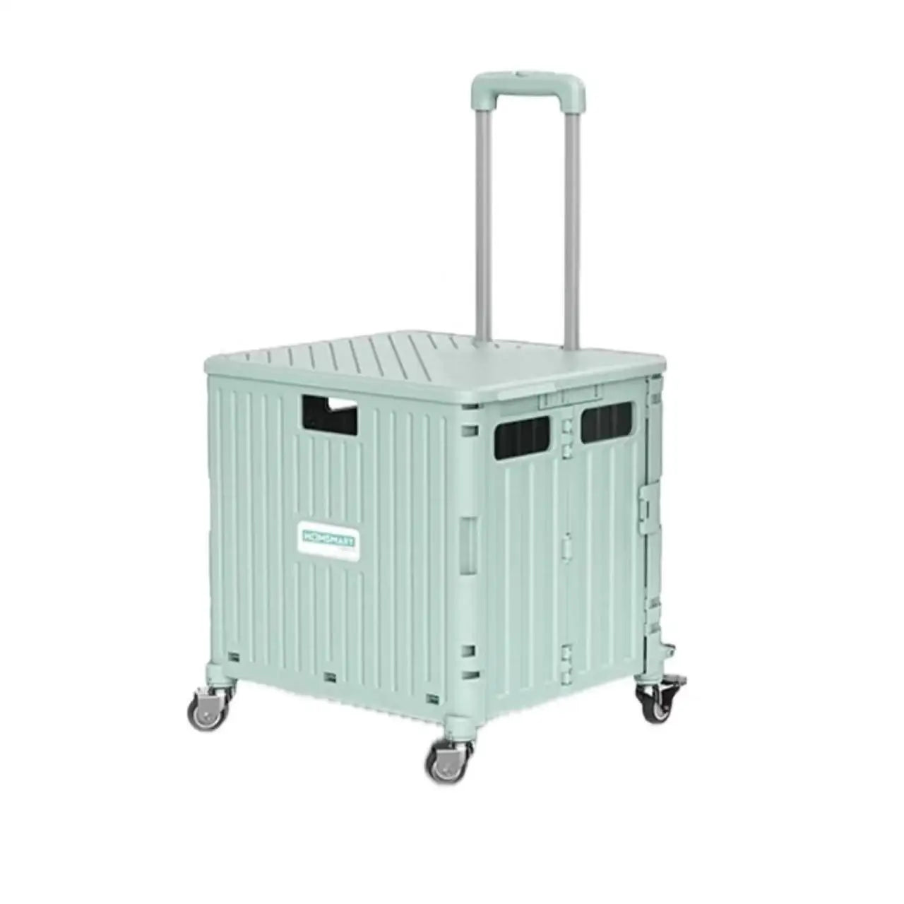 Foldable shopping cart with extendable handle and wheels, foldable multi-function storage cart