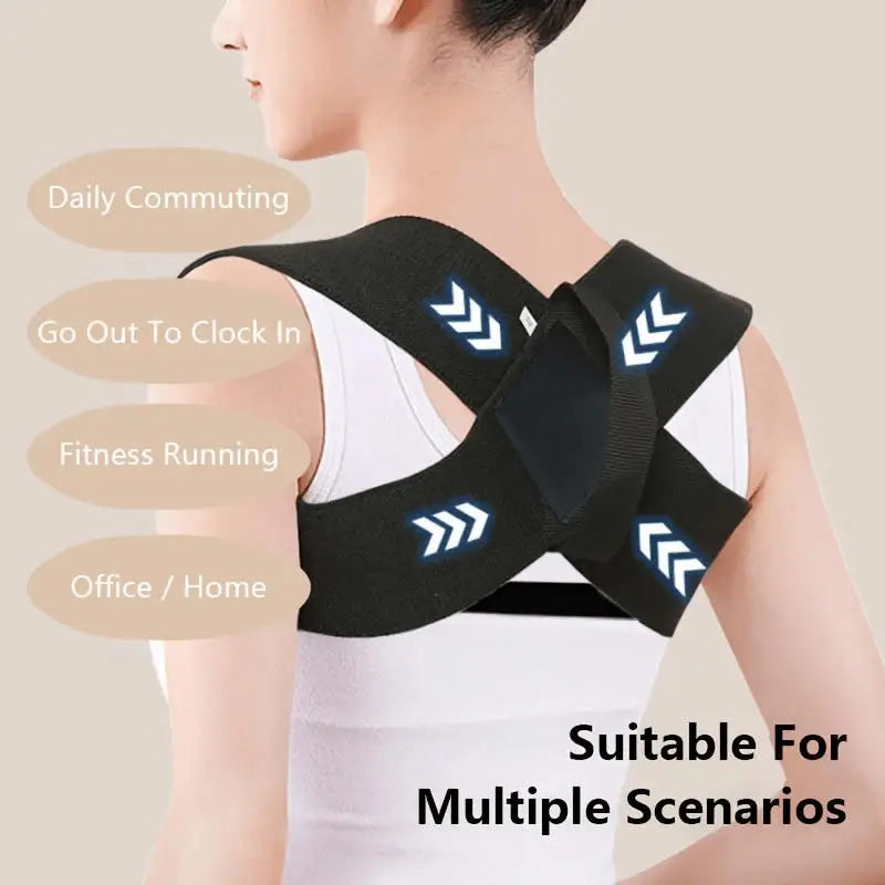 Adjustable Posture Corrector Belt For Upper Back And Clavicle Support