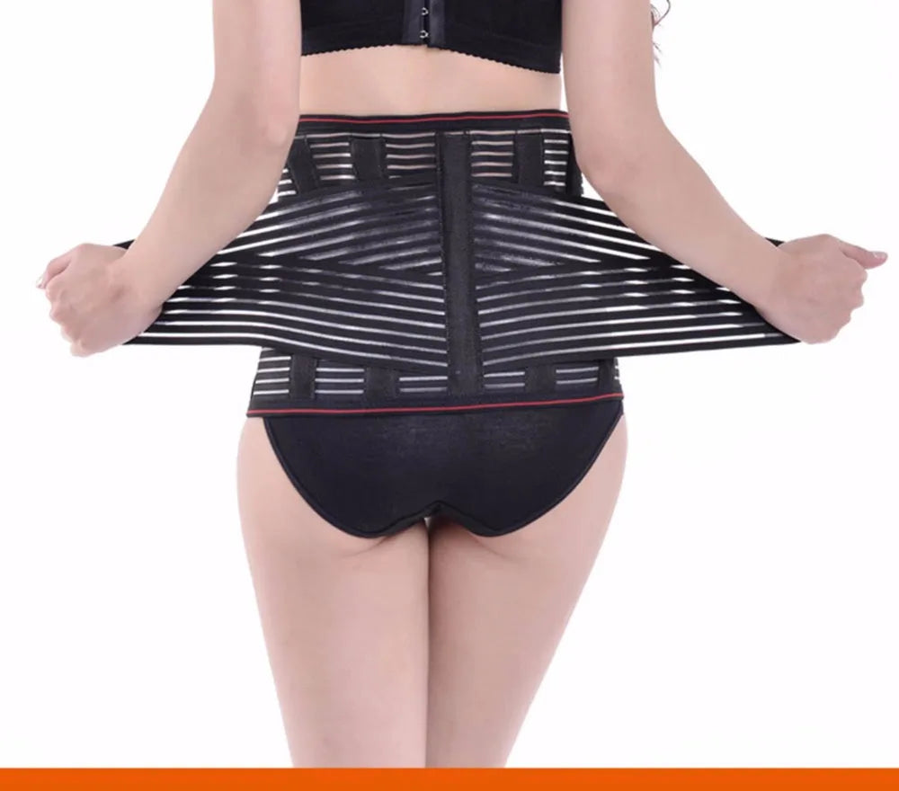 Unisex Lumbar Back Support Brace Breathable Waist Belt